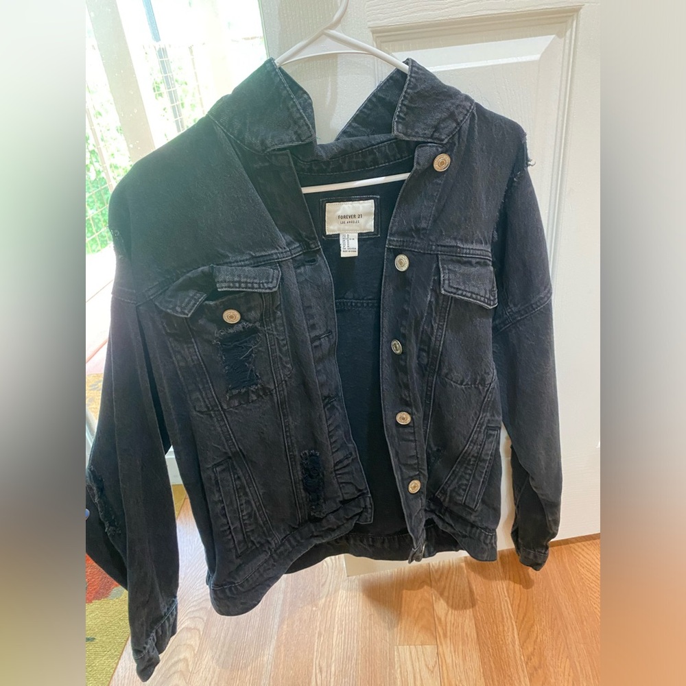 Forever 21 Black jean jacket